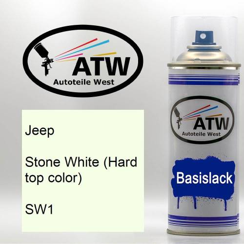 Jeep, Stone White (Hard top color), SW1: 400ml Sprühdose, von ATW Autoteile West.